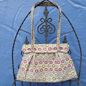 Maruca Designs, BoxCar, over the shoulder, purple grey tan